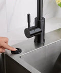 Five Foot Air Hose Sink Top Garbage Disposal Air Switch Button Matte Black Three Point Six Inch Long On Off Push Button Brass Cover
