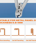 Two In One Hand Seamer Sheet Metal Tool For Standing Seam Roofing Pro Grade Jobsite Ready demonstration of bending process.