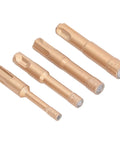 Top Tier Brazed Hole Saw Kit 4 Piece Tile Glass Marble Granite Hole Opener Heavy Duty Shank Drill Bits For Tough Hard Materials And Smooth Cutting Results set