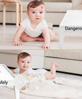 Kid Safe Corner Guards For Baby Proofing Edges And Tables, 40 Pack shown protecting baby from sharp table edge