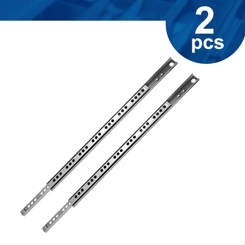 Beefy 2 Pack Ball Bearing Drawer Slides 13.5 Inch 342mm Two Way Metal Drawer Tracks With Mounting Screws visible in package