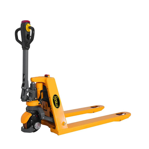 Replacement Handle For Apollolift Classic Electric Pallet Jack Compatible With A-1034 And A-1017 Models shown on a heavy-duty pallet jack.