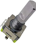 EC11 360 Rotary Encoder 5 Pack 20mm Handle 3 Pin No Switch Digital Potentiometer Rotary Wheel Kit, close-up view