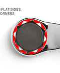 One Half By Nine Sixteenths Inch 45 Degree Offset Box End Wrench With 12 Point Openings Built To Handle Tight Spots And Obstructions Model WBE23313 Ready To Roll gripping flat bolt sides