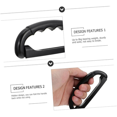 3 Pack Heavy Duty Black Plastic Pull Handles Built Like Tanks For Toolboxes And Storage Cases Rugged Surface Mount Cabinet Knobs Straight Up Zero Hassle Swaps