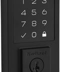 Front view of Contemporary SmartCode Touchpad Electronic Deadbolt With SmartKey 9270CNT-514S Matte Black Finish