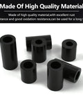 Must Have Black Nylon Spacers Kit With 820 Pieces And 14 Size Assortment For Electrical Outlets Switch Receptacles Unthreaded Screws