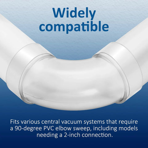 LEFITPA 3-pack white PVC 90-degree elbow fitting for 2-inch central vacuum pipe