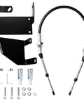 Heavy Duty 4x4 Transfer Case Cable Shifter Linkage Kit For Jeep Wrangler TJ 1997-2006 NP231 Only, Upgrade to Restore Smooth Shifts, Prevent Cable Fray, Improve Reliability and 4WD Performance. Black steel linkage kit with cable, brackets, bolts