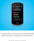 Edge 1040 GPS Bike Computer For On And Off Road Navigation With Ride Ready Pro Level Multi Band GNSS Spot On Accuracy And Long Lasting Battery Performance Tracking Smart Connectivity Device Only displaying cycling ability screen.