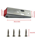 4 Pack Smooth As Butter Sliding Door Rollers, No Sweat Wall Mounted Track Pulleys for Heavy Furniture and Cabinet Doors with screws visible.