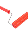 Top Shelf Rubber Textured Paint Roller With Kick Butt Spiked Surface For Walls Floors And Furniture Refinishing Creates A Hella Cool Pro Level Diy Look The Rugged Metal Core Rocks Through Thick Textures Like Brick Or Shiplap Without Tearing Up Drywall So, bright red roller with heavy-duty rubber spikes.
