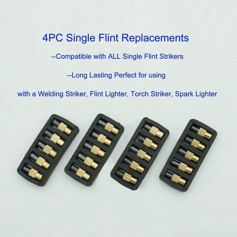 Spark Lighter For Torch 2 Pack With 20 Extra Flint Replacements Ideal For Welding, Brazing And Soldering 4PC flint trays