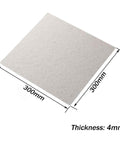 Mica Sheet For Electrical Insulation And High Heat Resistance, Flexible Mica Board For Crafts And DIY Projects, 4mm Thick, 300x300 Mm.