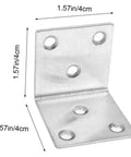 Rock Solid Stainless Steel Corner Bracket And L Bracket Shelf Support For Dope Home Upgrades, 1.57in size.