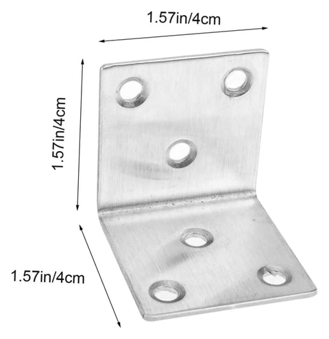 Rock Solid Stainless Steel Corner Bracket And L Bracket Shelf Support For Dope Home Upgrades, 1.57in size.