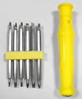 Evenoonest Precision Screwdriver Kit With Magnetic CR-V Steel Tamper-Proof Bits For Torx Triangle U-Shaped Electronics Home Appliance Repair And Console Controller Fixes That Make You Gonna Love Your Setup., yellow handle with 6 CR-V bits