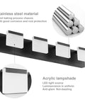 Four Light Matte Black Vanity Lights Over Mirror LED Modern Bathroom Fixture With Acrylic Diffusers Durable Black Metal Frame Sleek