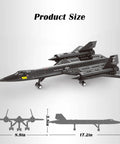 SR 71 US Air Force Reconnaissance Plane Building Toys Set With 183 Pieces Realistic WW2 Fighter Jet Model Kit dimensions
