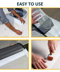 Application of Butyl Tape For RV Roof Sealant 4 Inch By 16 Foot Waterproof Repair Tape; sealing seams on campers and vents.