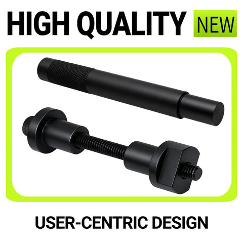 Two-piece black metal shift pedal shaft bushing remover/installer tool for Harley motorcycles