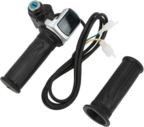 36V 1000W Ebike Controller Kit With Locking Battery Display And Twist Throttle Grip Ready To Roll Brushed Motor Speed Controller Replacement For Electric Tricycles Elderly Bikes Mini Pocket Bikes And Scooters, black 22mm grip