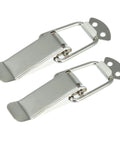 Universal Car Bumper Security Hooks With Quick Release Locks For Trunk And Fender Panels, Easy Install, Durable Silver Tone 105x33mm, 2 Pack