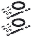 Anti Sag Gate Kit For Wooden Fences With Steel Cable Wire Rope 7x7 Braided Stainless Outdoor Gate Support Kit Black 2 Pack