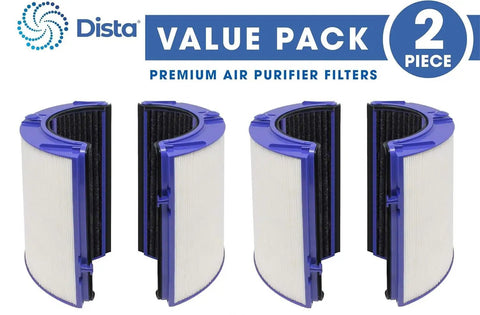 Two Top Notch Premium Combi 360 Glass Filter Set for Pure Air Purifier Models PH01 PH02 PH03 PH3A PH04 TP06 HP06 TP07