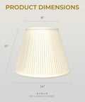 Deep Empire Beige Lamp Shade With Side Pleat Finish Silk Look Shantung Material 10 Inch Top 20 Inch Bottom 15 Inch Tall Easy To Install