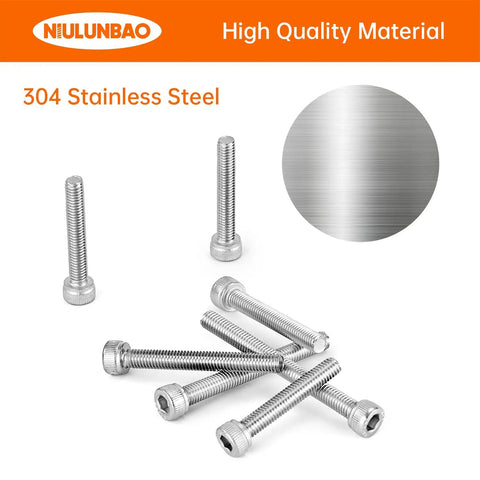 Top Shelf M5 Hex Socket Head Cap Screw Bolt Assortment Kit Built With Premium 304 Stainless Steel And A Rock Solid 4mm Allen Drive Metric Thread Mix Perfect For Serious Shop Projects Pack Of Fifty Pieces showing multiple stainless steel bolts.
