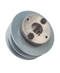 4 Inch Dual Groove Pulley for Mechanical Power Transmission and Air Compressors Beefy Cast Iron 2 Belt B Section 5L Pulley with 1 Inch Bushing