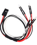 LED Headlights and Taillights Kit for TRX4M 1/18 RC Crawler Car Upgrade Parts White and Red With Clean Wiring