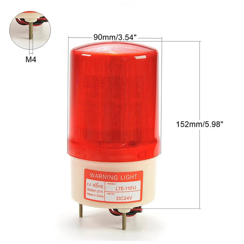 LTE1101J 24V Warning Light Industrial Signal Tower Lamp Round LED Alarm Tower Light With Continuous Plastic Construction