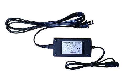 AC to DC power supply for Two Piece Heavy Duty 12 Volt Linear Actuators With 225 Pound Push Pull Capacity.