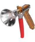Handheld High Pressure Sprayer With Ceramic Nozzle For Ultra Fine Mist, showing metallic and red components, pro grade tool
