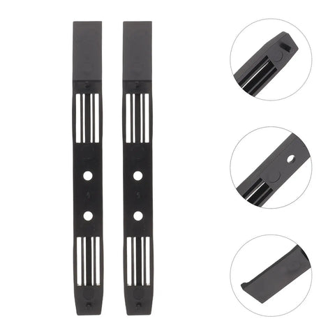 No Sweat Screwless 3.5 Inch Hard Drive Caddy Rails Five Pairs showing black plastic mounts with snap lock clips and vibration damping.