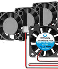 Four-pack 40mm 24V brushless cooling fans with 1m cable for Ender 3 CR10 3D printers, DVRs, and PCs, featuring XH 2.54 2PIN connector.