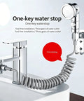 Universal pull down kitchen faucet with flexible hose 2 mode water supply/stop button ideal for bathing cleaning and grooming pets Rubinetto Cucina with sleek design and sprayer.