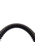 Clutch Drive Belt 23557-G1 For EZ-GO Gas 2 Cycle Golf Cart 1988 Replacement Belt Durable High-Performance Fit Easy Install 23557-G1 Belt For Reliable Clutch Tension In Your EZ-GO Golf Cart, black toothed belt close-up