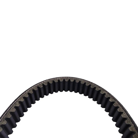 Clutch Drive Belt 23557-G1 For EZ-GO Gas 2 Cycle Golf Cart 1988 Replacement Belt Durable High-Performance Fit Easy Install 23557-G1 Belt For Reliable Clutch Tension In Your EZ-GO Golf Cart, black toothed belt close-up