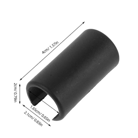 U Shaped Floor Glides For Sled Base Chairs 20 Pack, Plastic Chair Pads And Furniture Feet Protectors, Black cap dimensions