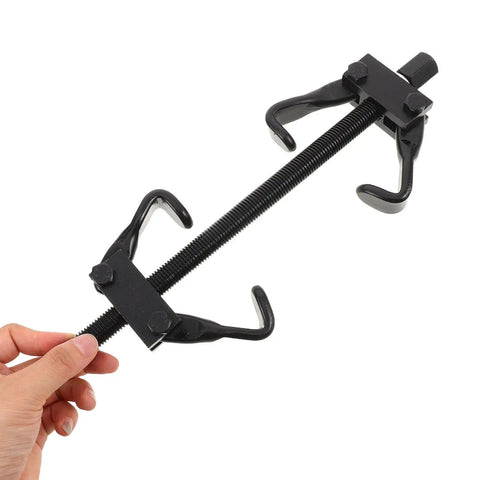 Heavy Duty Steel Spring Compressor Tool For Cars Pro Grade Auto Suspension Service Kit Front And Rear Strut Compression For Safe Quick Removal And Installation Of Coiled Springs, black steel