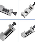 Heavy Duty Precision Milling Machine Vise With Badass Jaw Grip For Cnc Machining And Precision Grinding, showing different angles and tight grip.