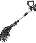 Cordless Garden Tiller And Cultivator With Telescopic Pole And Auxiliary Handle No Cord Needed 6 Inch Steel Blades 24V Tool Only Heavy Duty Tilling Machine