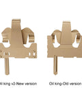 Oil King V2 Pre Lubed 5 Pin Linear Keyboard Switches For Mechanical Keyboards, 90 Pack, Ultra Smooth Linear Action, Actuation 55gf, Bottom Force 65gf, Travel 4mm, Life 60 Million Cycles, Gold Contact, 2 Pin Or 4 Pin LED Compatible, new and old version side by side