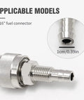 Close-up of Five Sixteenths Inch Fuel Connector Replacement For Nissan Tohatsu Outboard Two Stroke And Four Stroke Engines 5 To 90 HP