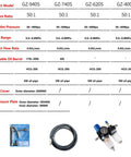 Heavy Duty Pneumatic Grease Pump For 20 To 55 Gallon Drums, air grease gun specifications chart with models and features.