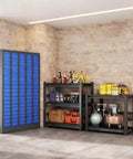 Heavy Duty 100 Drawer Nut And Bolt Organizer With Labels And Adjustable Dividers ABS Drawers And Alloy Steel Frame For Workshop Garage Freestanding Parts Cabinet With 920 Pound Load Capacity in a garage setting