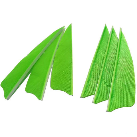Dope Shield Cut Turkey Feather Archery Fletches 3In 4In 5In Right Wing Light Green 50 Pack